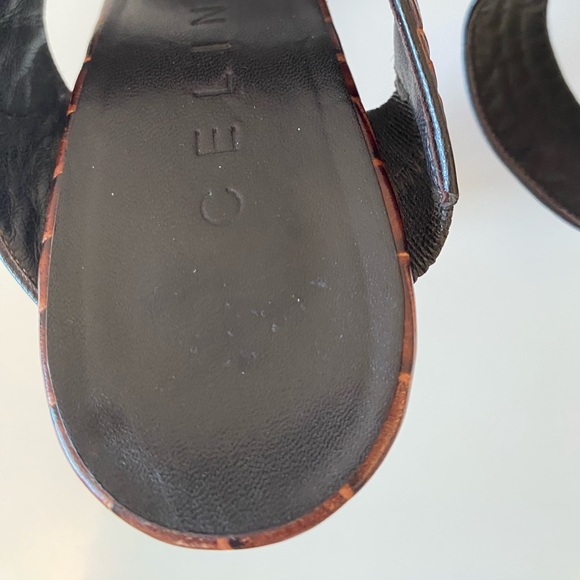 CELINE Brown Croc Print Leather High Heel Sandals SZ 39C - Picture 12 of 15